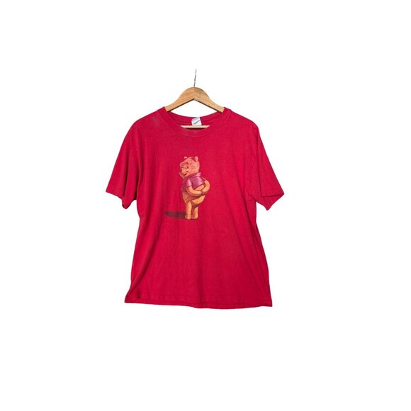 Vintage The Disney Store Mens Short Sleeve Red T-shirt 90s Y2K Size L - Picture 1 of 11
